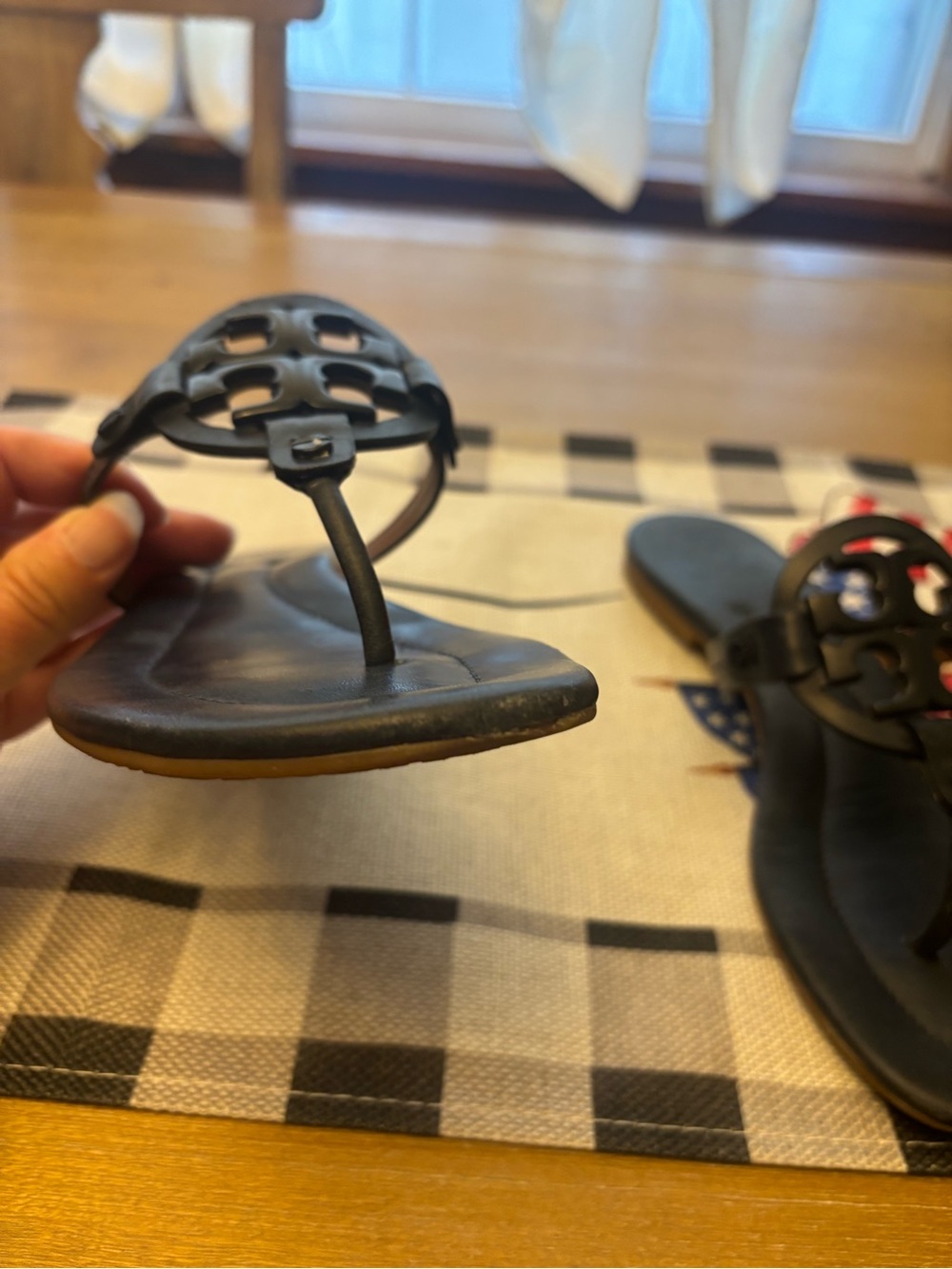Tory Burch Navy Miller Sandals - Picture 6 of 14